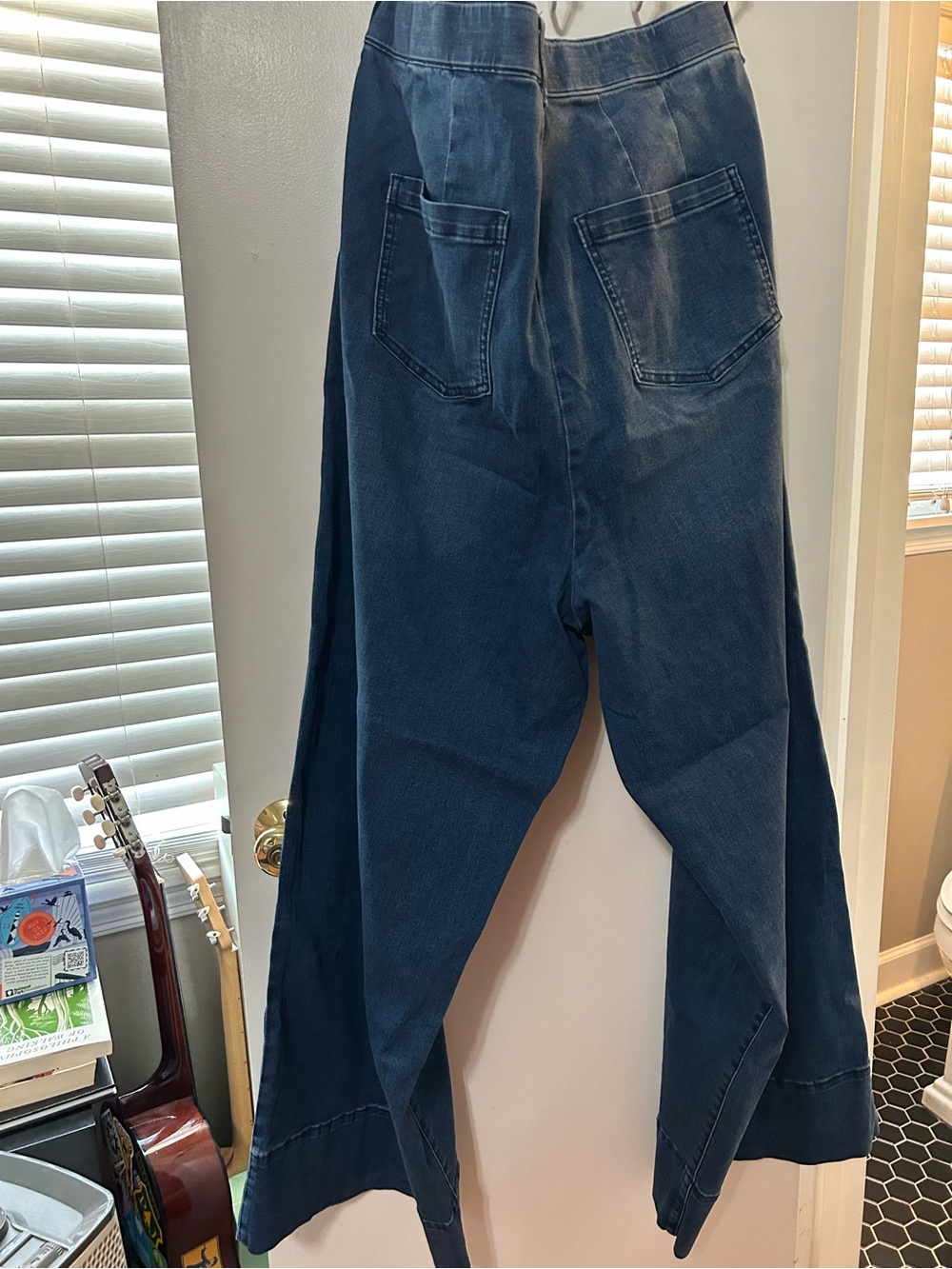 Universal Standard High Waisted Wide Leg Dark Blue Denim Pants EUC (worn once) - Picture 2 of 6